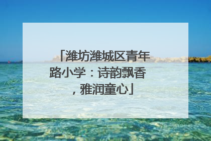 潍坊潍城区青年路小学：诗韵飘香，雅润童心